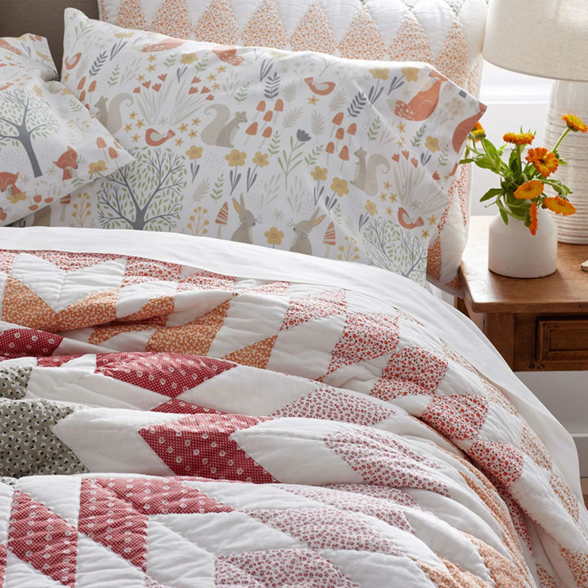 Company Kids™ Forest Animals Organic Cotton Percale Duvet Cover Set - Image 4