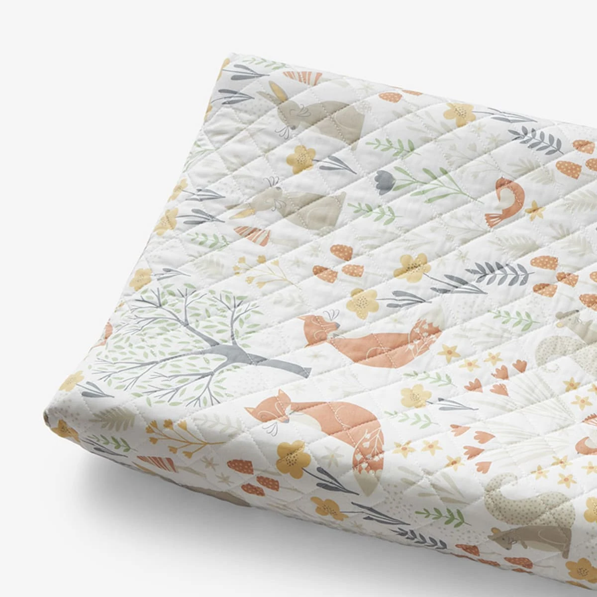 Company Kids™ Forest Animals Organic Cotton Percale Quilted Changing Pad Cover