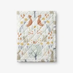 Company Kids™ Forest Animals Organic Cotton Percale Quilted Reversible Sherpa Stroller Blanket