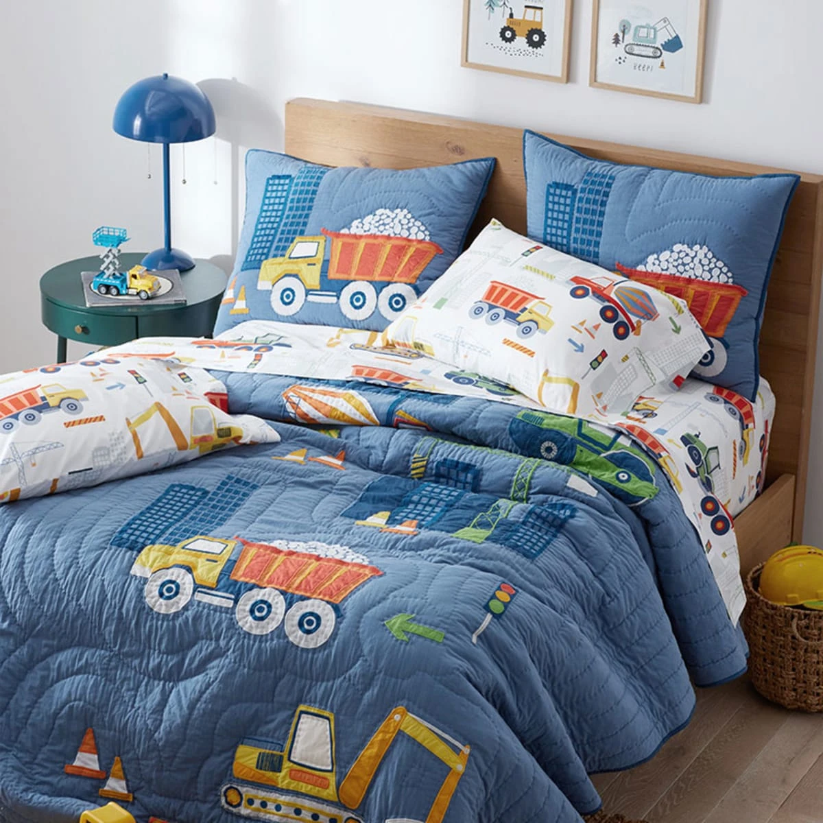 Company Kids™ Construction Trucks Organic Cotton Percale Sheet Set - Image 5