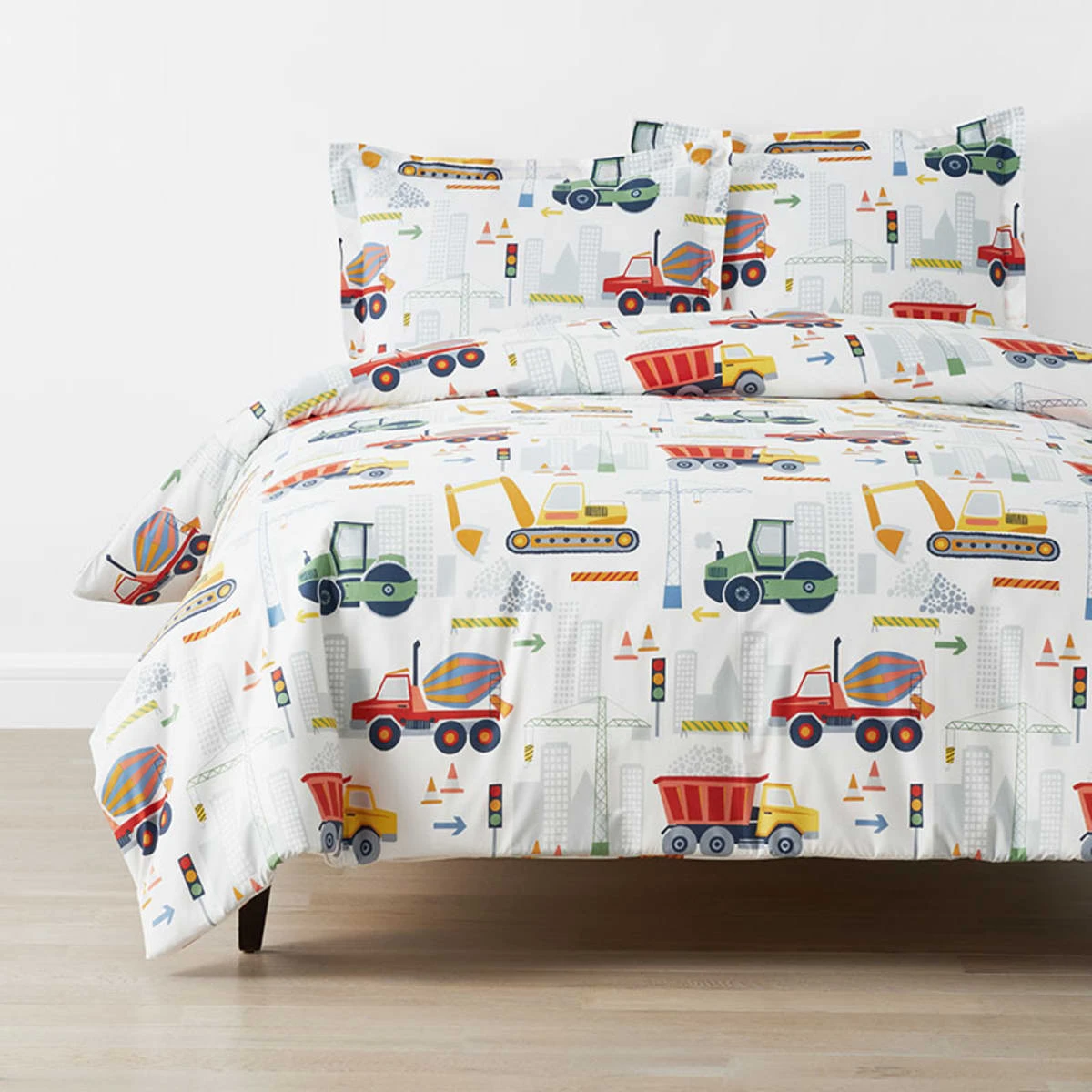Company Kids™ Construction Trucks Organic Cotton Percale Duvet Cover Set