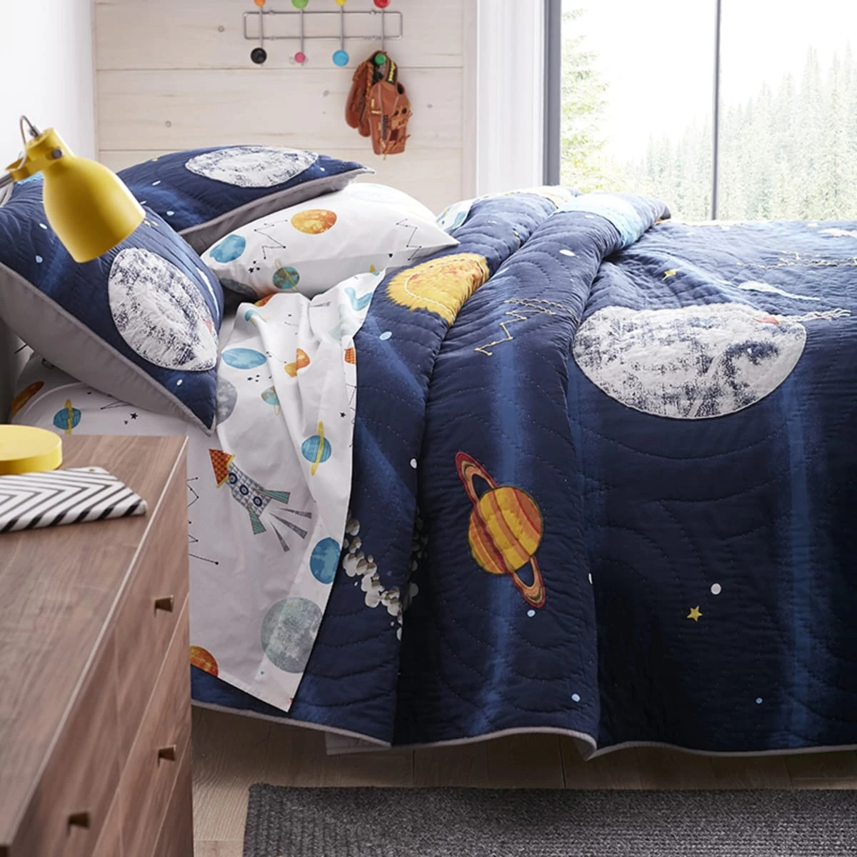 Space Travel Handcrafted Cotton Sham - Image 2