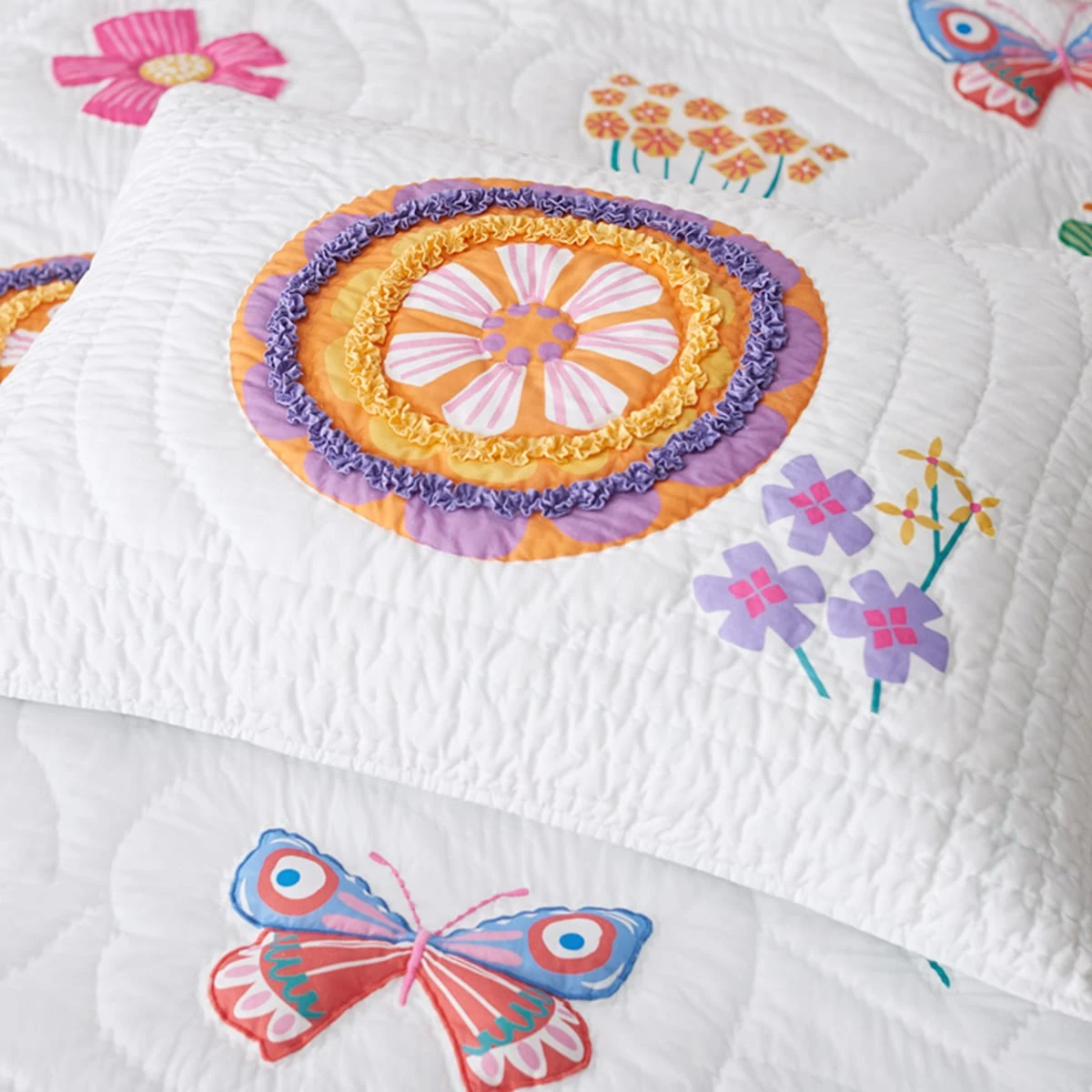 Company Kids™ Springtime Handcrafted Cotton Quilted Sham - Image 3