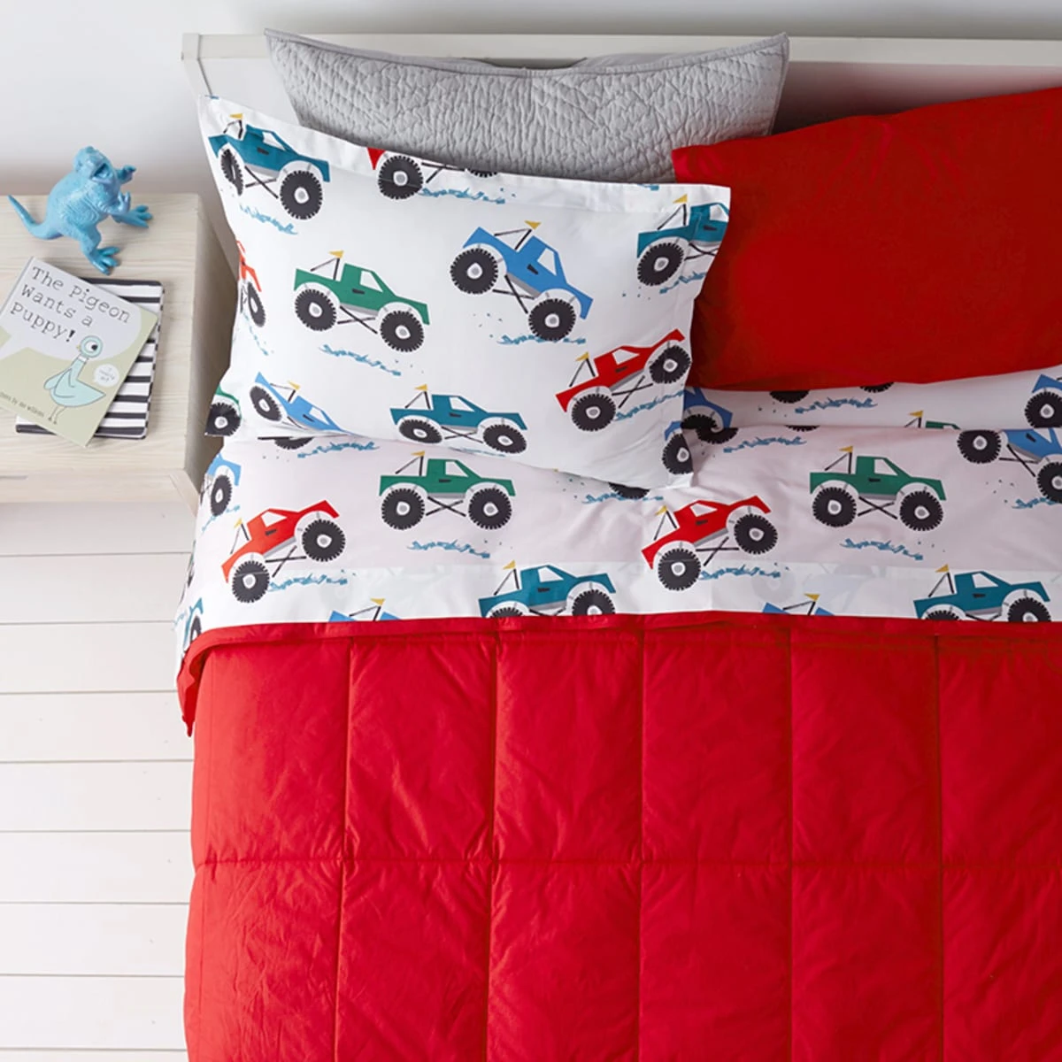 Company Kids™ Monster Trucks Organic Cotton Percale Comforter Set - Image 2