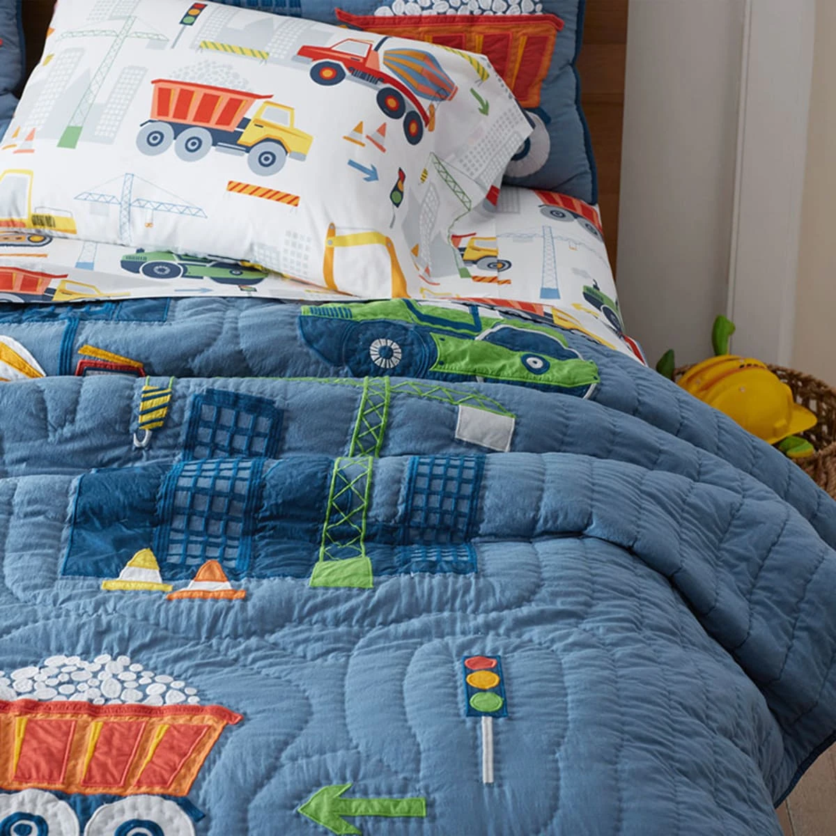 Company Kids™ Construction Trucks Quilted Sham - Image 3