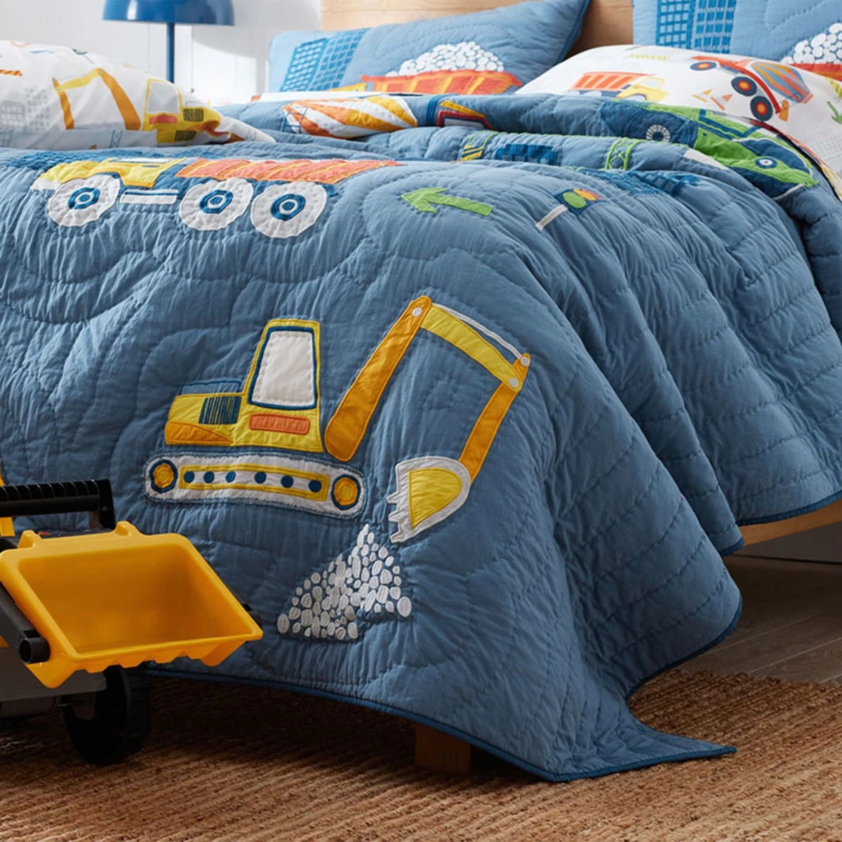 Company Kids™ Construction Trucks Quilted Sham - Image 4