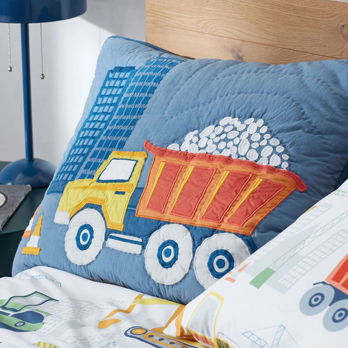 Company Kids™ Construction Trucks Quilted Sham - Image 5