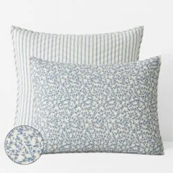 Jenny Floral Stripe Reversible Quilted Sham